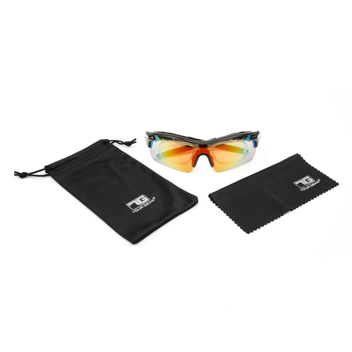 Tour Gear Gloss Black Interchangeable Sunglasses (with 5 Lense) - Image 10