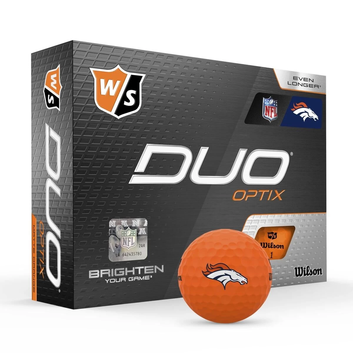 Wilson Staff Duo Optix NFL Team Licensed Golf Balls - Matte Orange - Image 4